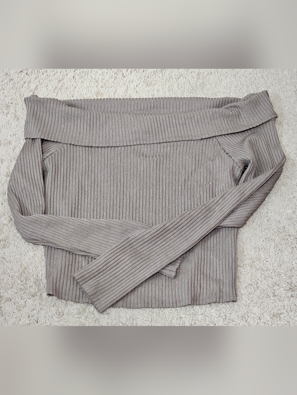 Wild Fable Ribbed Off Shoulder Sweater